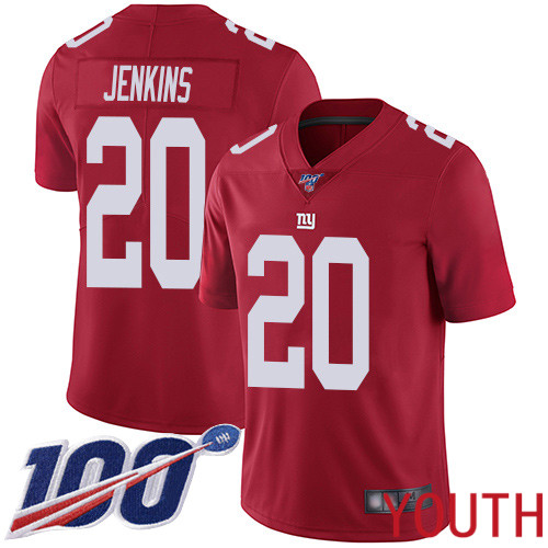 Youth New York Giants #20 Janoris Jenkins Red Limited Red Inverted Legend 100th Season Football NFL Jersey->youth nfl jersey->Youth Jersey